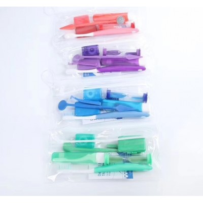 Portable Orthodontic Fashion Travel Ortho Kit Oral Dental Toothbrush 8 in 1